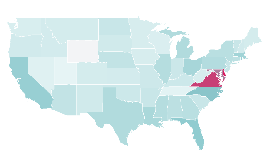 Affinity by region — Public policy, United States