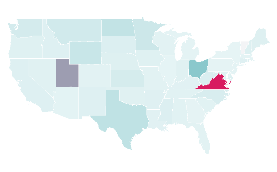 Affinität nach Region — Public utility, USA
