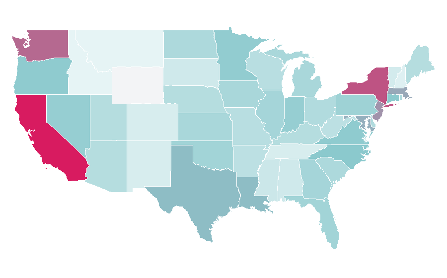 Affinity by region — Pudding, United States