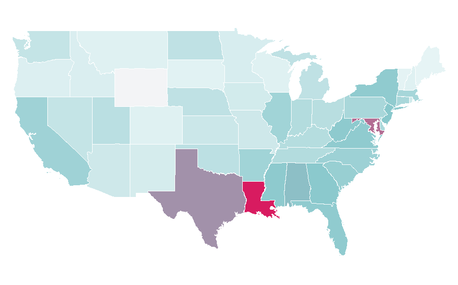 Affinity by region — Pull-up (exercise), United States