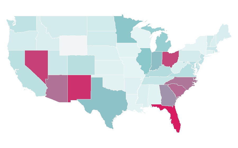 Affinity by region — Pulte Homes, United States