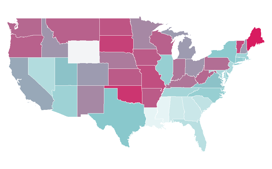 Affinity by region — Pumpkin pie, United States