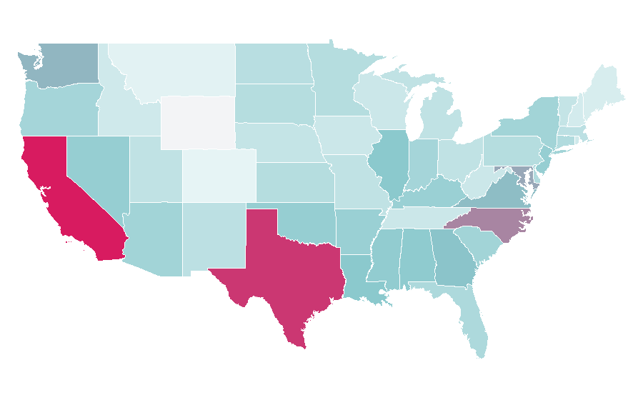 Affinity by region — Pupil (band), United States