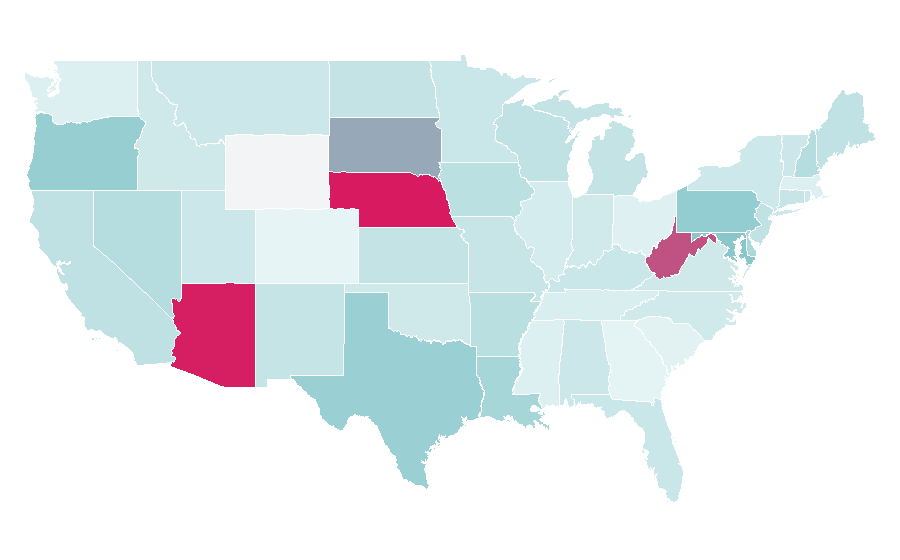 Afinidad por región — Puppy love, Estados Unidos