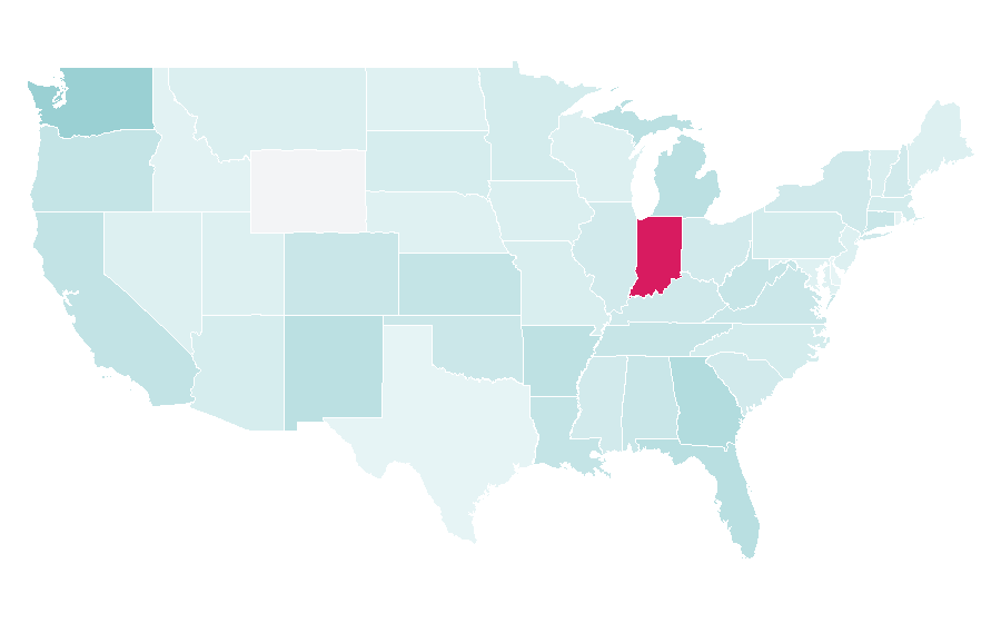Affinity by region — Pur (band), United States