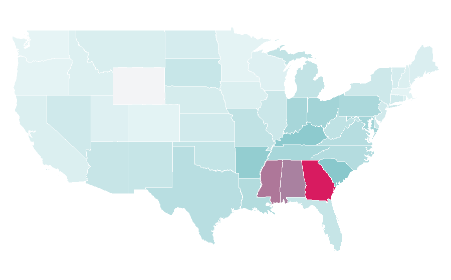 Affinity by region — Purchasing power, United States