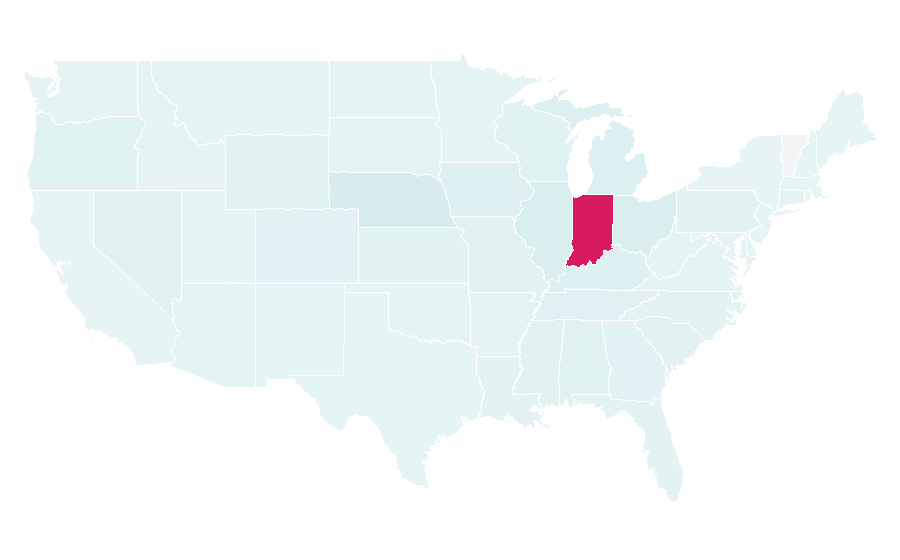 Affinity by region — Purdue Boilermakers football, United States