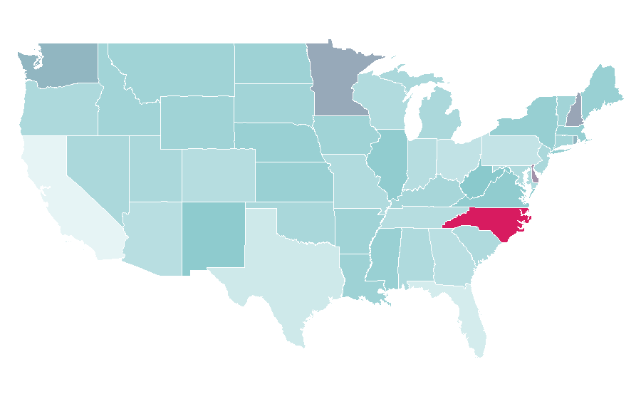 Affinity by region — Pure Matrimony, United States