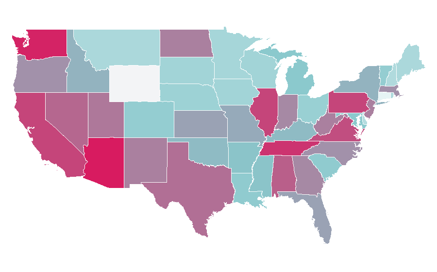 Affinity by region — Pyramid (game show), United States