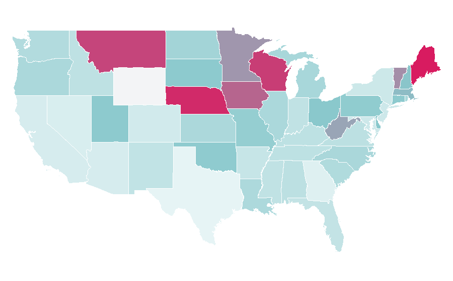 Affinity by region — Pyramid (solitaire), United States