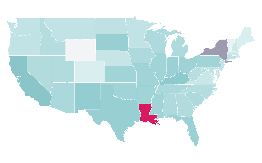 Affinity by region — Queen (band), United States