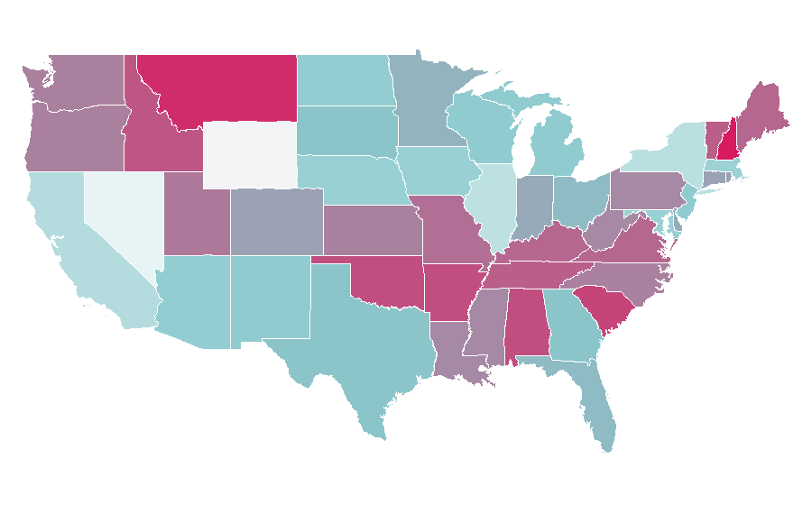 Affinity by region — Queen Victoria, United States