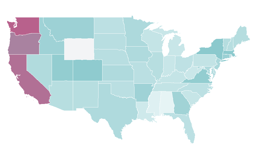 Affinity by region — Queensland, United States