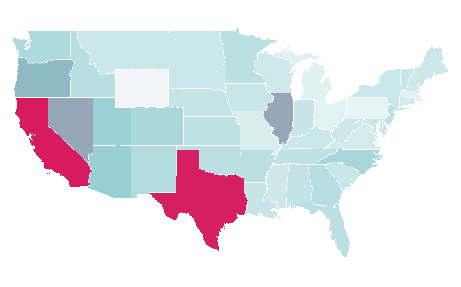 Affinity by region — Querétaro F.C., United States