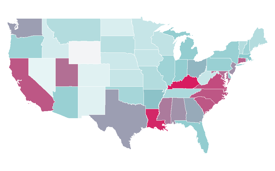 Affinity by region — Quicksand, United States
