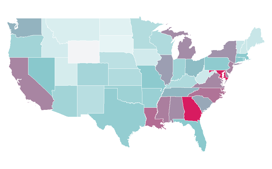 Affinity by region — Quincy Jones, United States