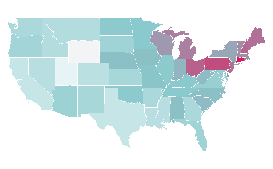 Affinity by region — Rachael Ray, United States