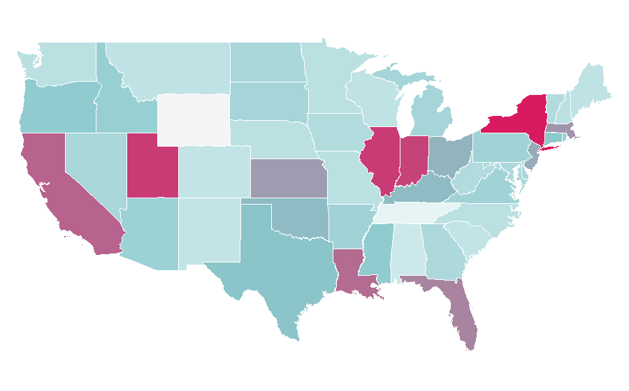 Affinity by region — Racing bicycle, United States