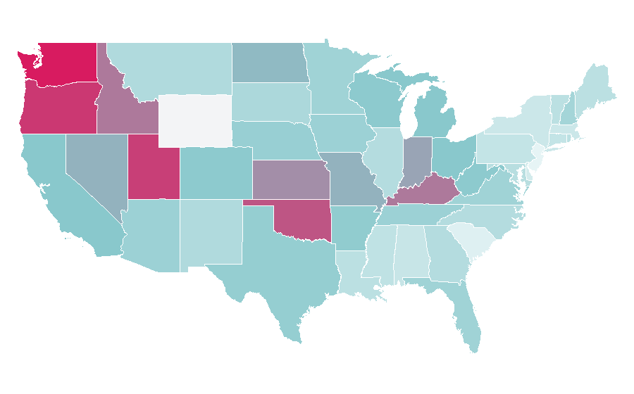 Affinity by region — Radeon, United States