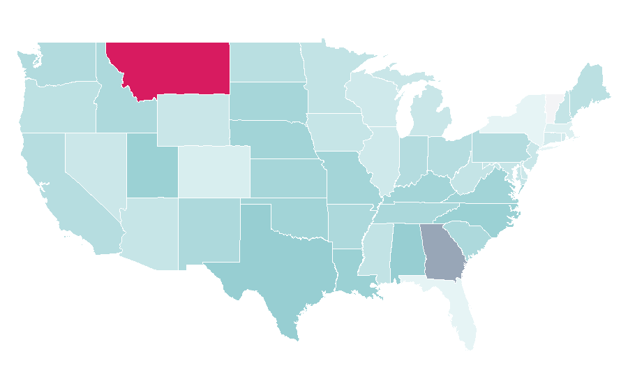 Affinity by region — Radioactivity, United States