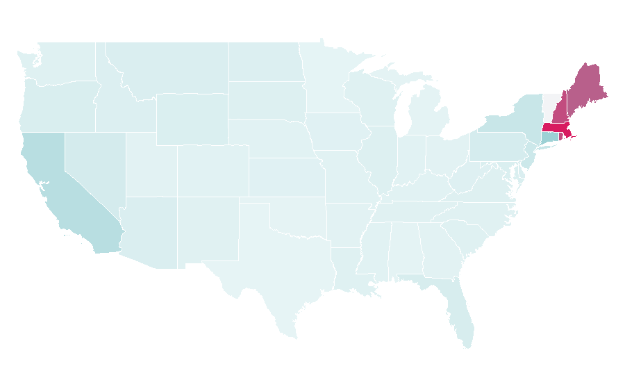 Affinity by region — Rafael Devers, United States