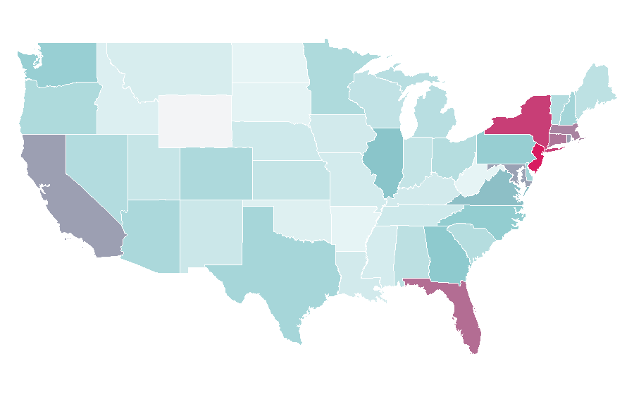 Affinity by region — Rafael Nadal, United States