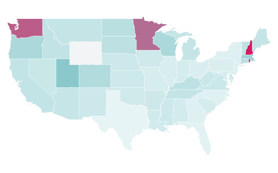 Affinity by region — Ragnar Relay Series, United States