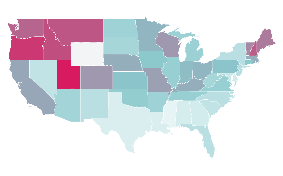 Affinity by region — Raiders of the Lost Ark, United States