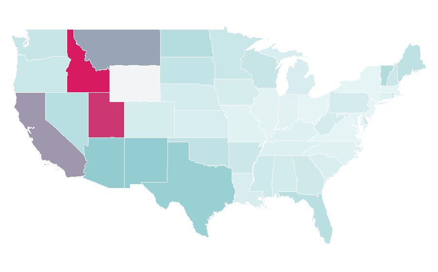 Affinity by region — Rain gutter, United States