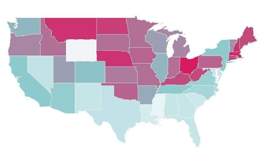 Affinity by region — Rain Man, United States
