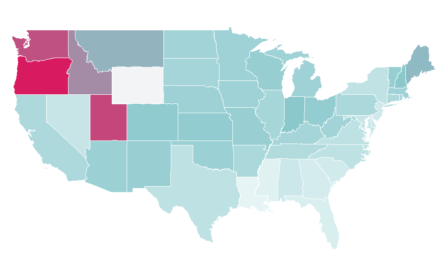 Affinity by region — Rainn Wilson, United States