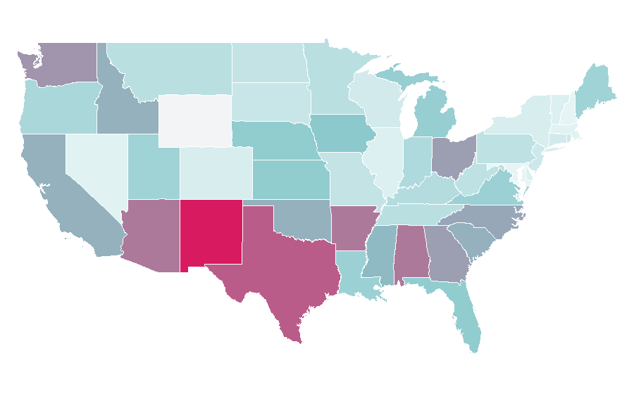 Affinity by region — Rake (Australian TV series), United States