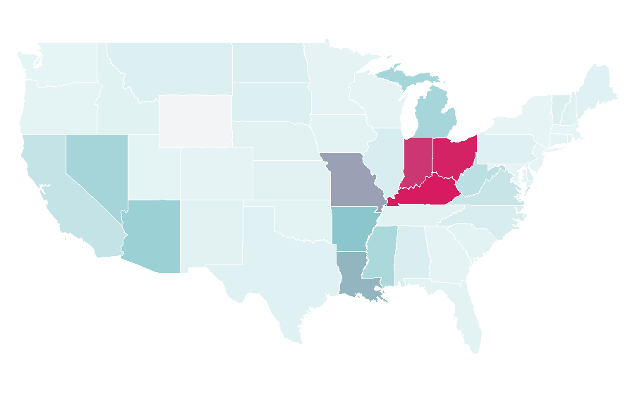 Affinity by region — Rallying, United States