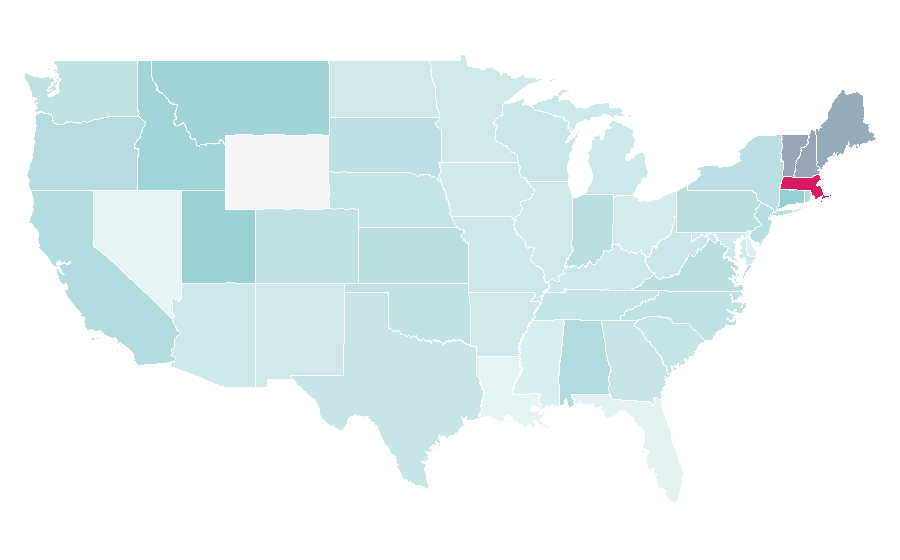 Affinity by region — Ralph Waldo Emerson, United States