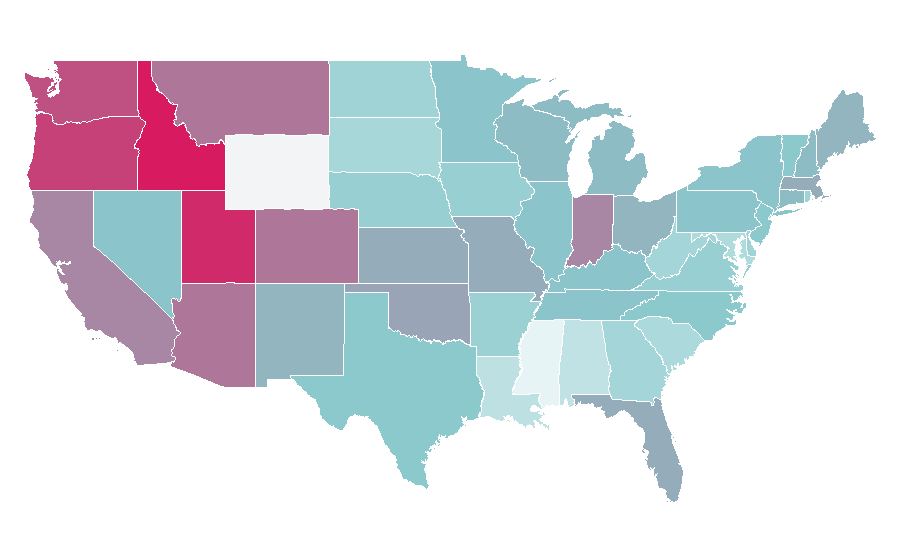 Affinity by region — Rami Malek, United States