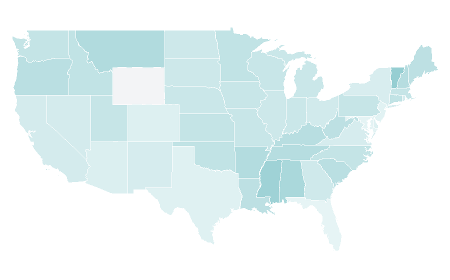 Affinity by region — Ranch dressing, United States