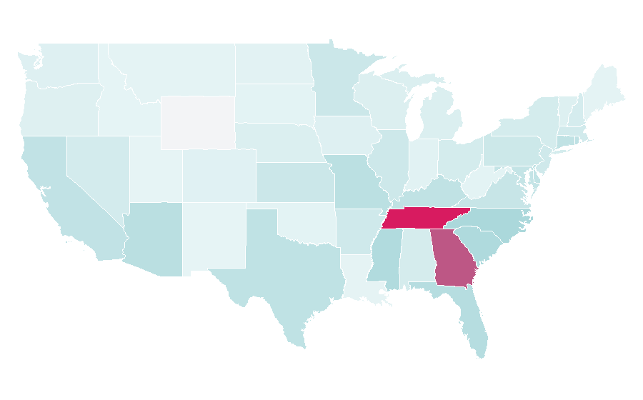 Affinity by region — Randstad, United States