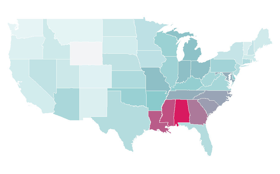Affinity by region — Randy Jackson, United States