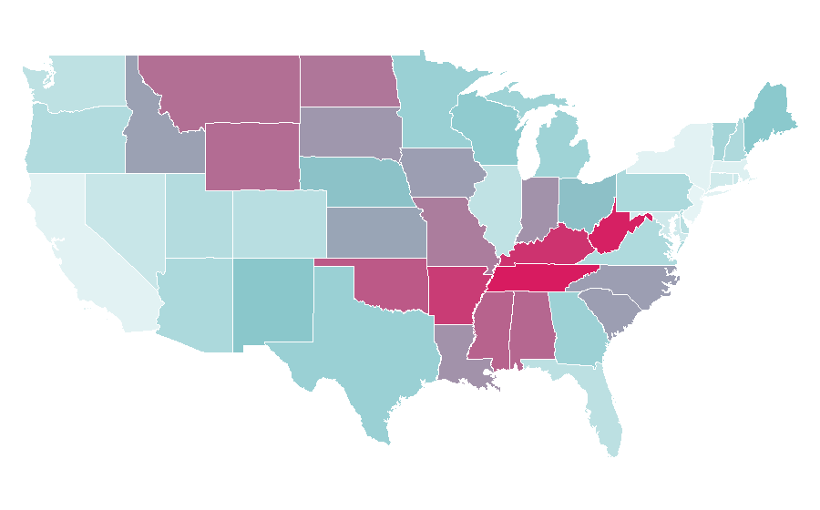 Affinity by region — randy travis, United States