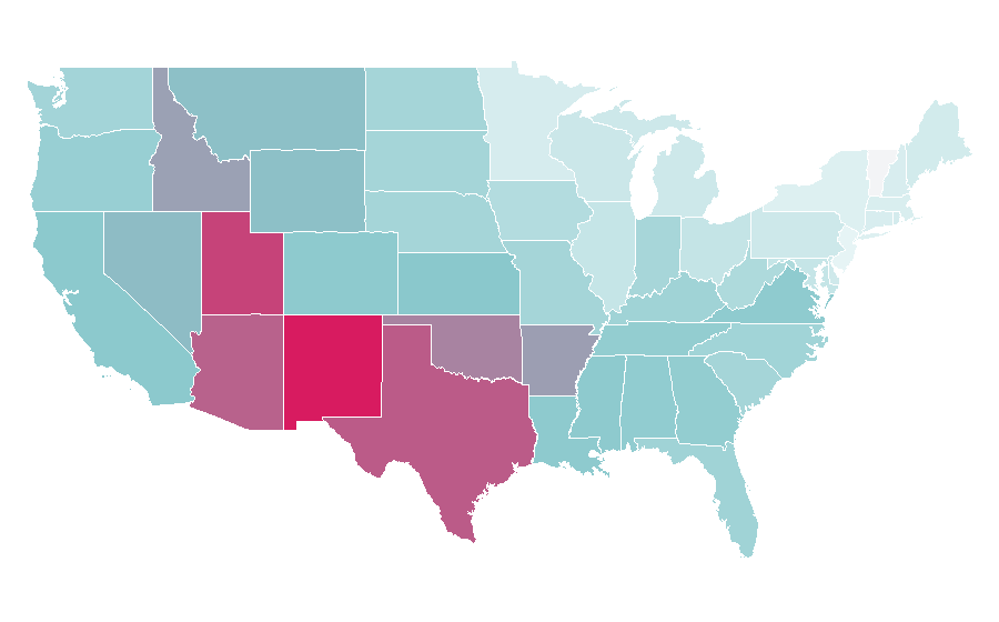 Affinity by region — Rango (2011 film), United States