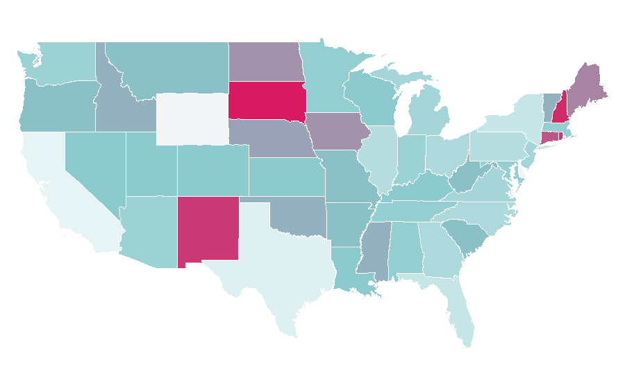Affinity by region — Rapido (river), United States