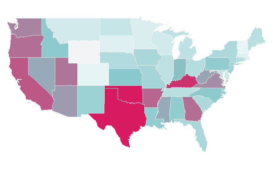 Affinity by region — Rarity, United States