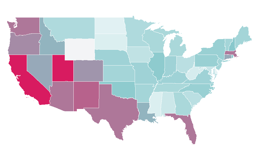 Affinity by region — Ratatouille (film), United States