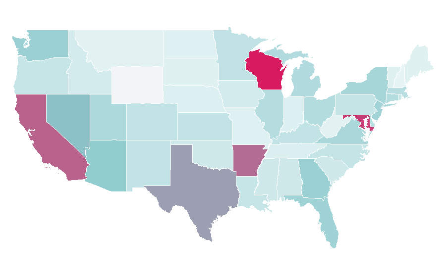 Affinität nach Region — Rave, USA