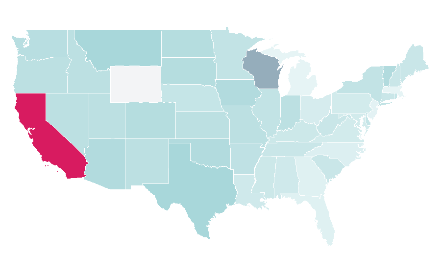 Affinity by region — Rave music, United States