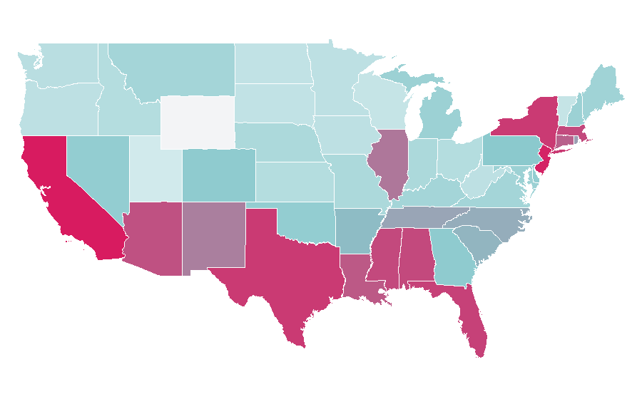 Affinity by region — Ray Ban Sunglasses, United States