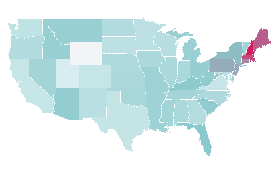 Affinity by region — Ray Donovan, United States