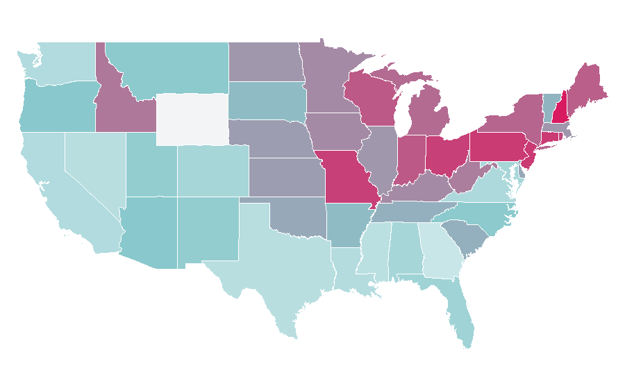 Affinity by region — Ray Romano, United States