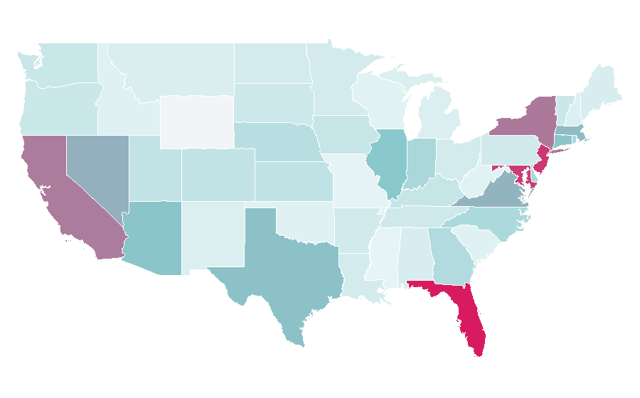 Affinity by region — RCD Mallorca, United States