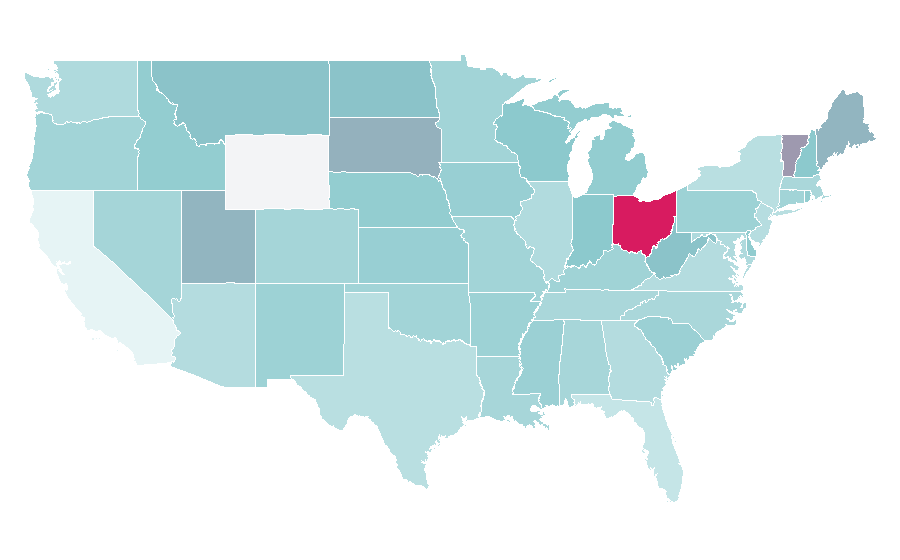 Affinity by region — Ready-to-assemble furniture, United States